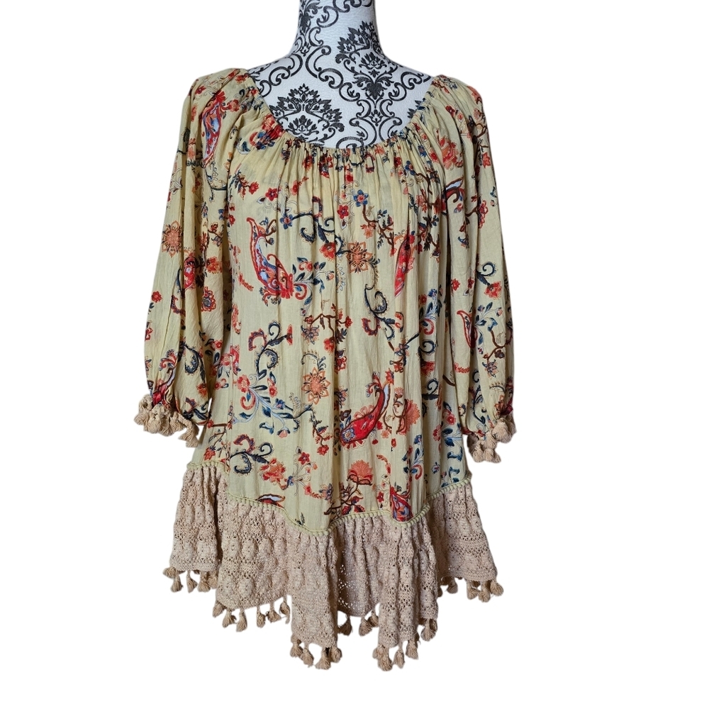 Mira boho oversized paisley tunic size small
